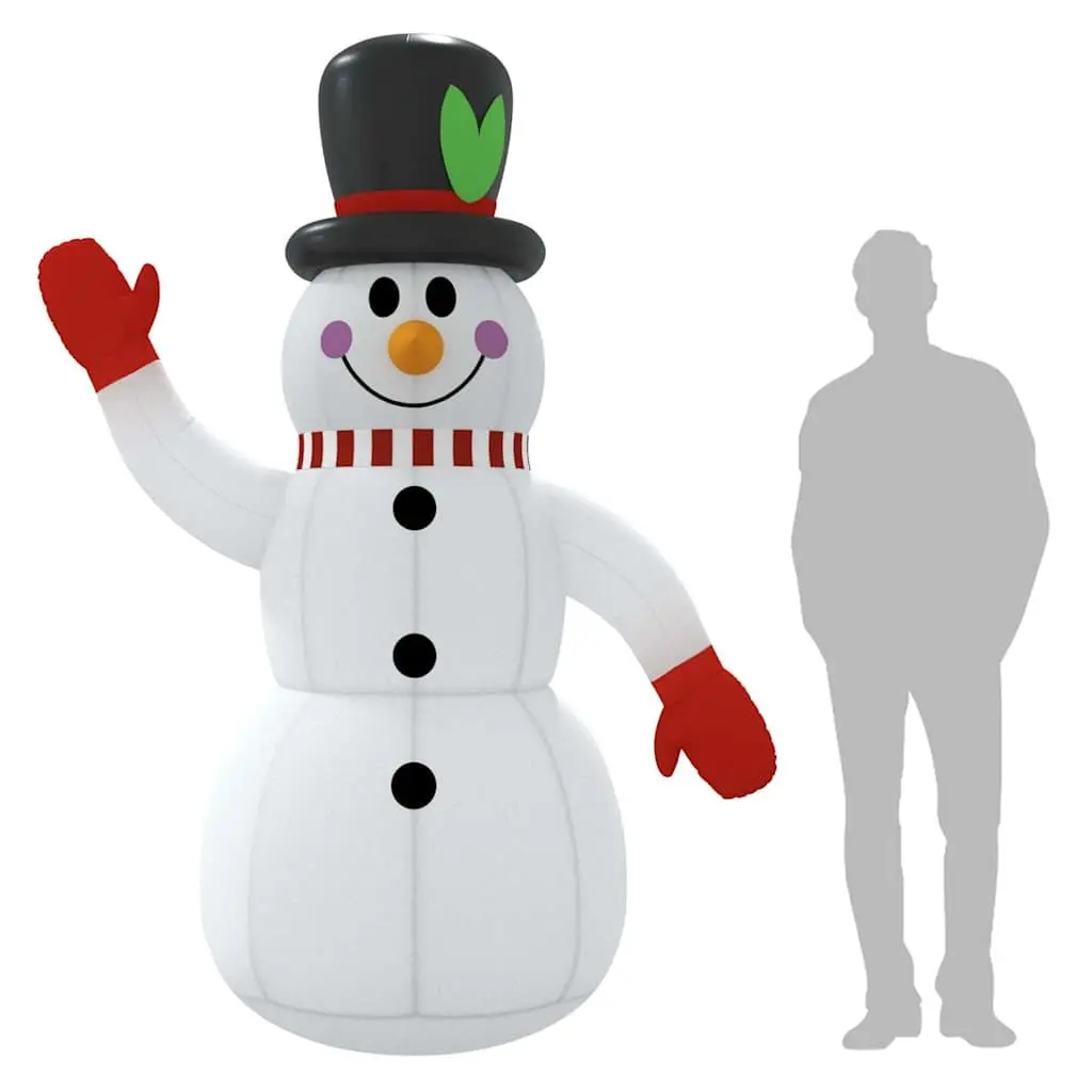 Inflatable 240cm Snowman Decoration for Easy Holiday Cheer