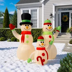 Practical Inflatable Snowman Family for Your Holiday Decor