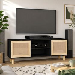 Functional Black TV Cabinet for Your Home 105x30x40cm