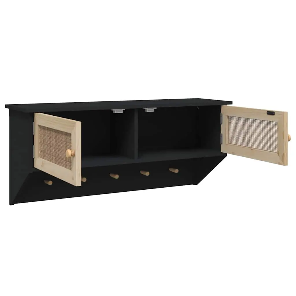 Wall-mounted Coat Rack with Storage Compartments and Hooks Entryway Organizer