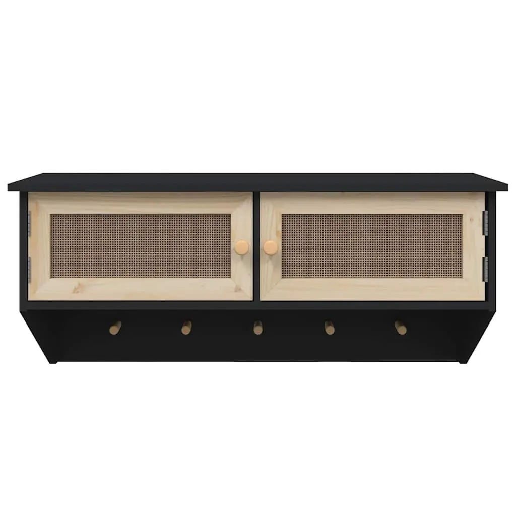 Wall-mounted Coat Rack with Storage Compartments and Hooks Entryway Organizer
