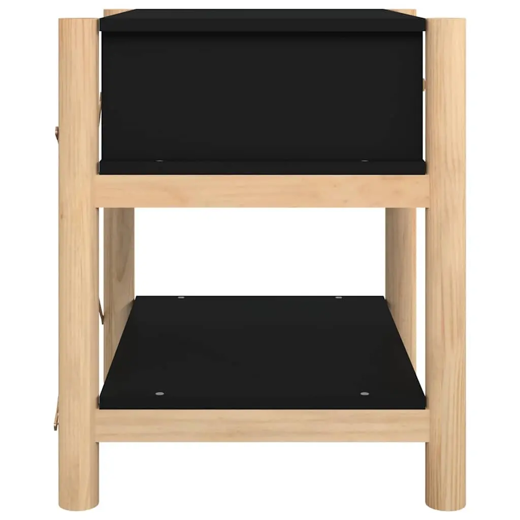 Bedside Tables Engineered Wood Black 42x38x45 cm Storage Cabinet Nightstand 2pcs
