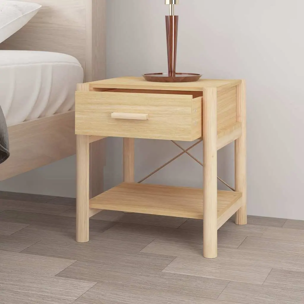 Bedside Tables Engineered Wood 42 x 38 x 45 cm Brown 2 Piece Nightstand Cabinet Storage Furniture