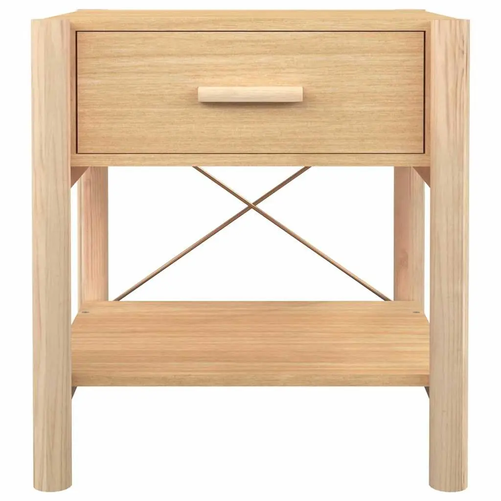 Bedside Tables Engineered Wood 42 x 38 x 45 cm Brown 2 Piece Nightstand Cabinet Storage Furniture