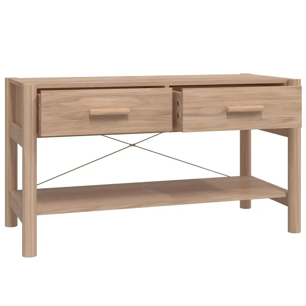 TV Cabinet Engineered Wood 82x38x45cm Brown with Solid Wooden Legs