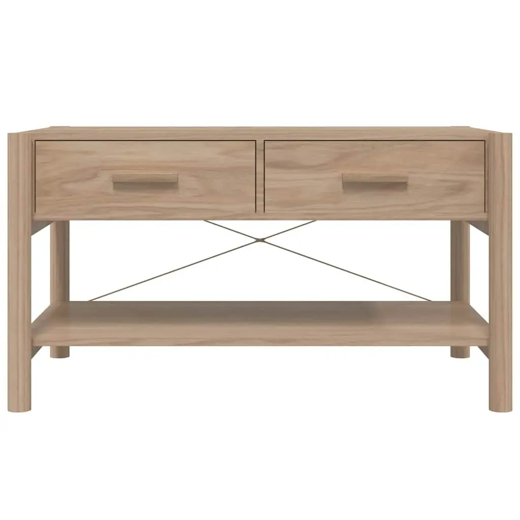 Coffee Table Brown Engineered Wood 82L x 48W x 45H cm with Storage for Living Room Furniture
