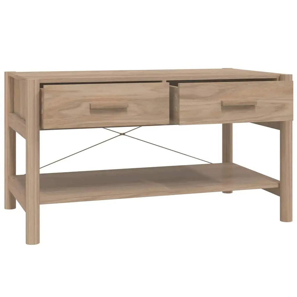 Coffee Table Brown Engineered Wood 82L x 48W x 45H cm with Storage for Living Room Furniture