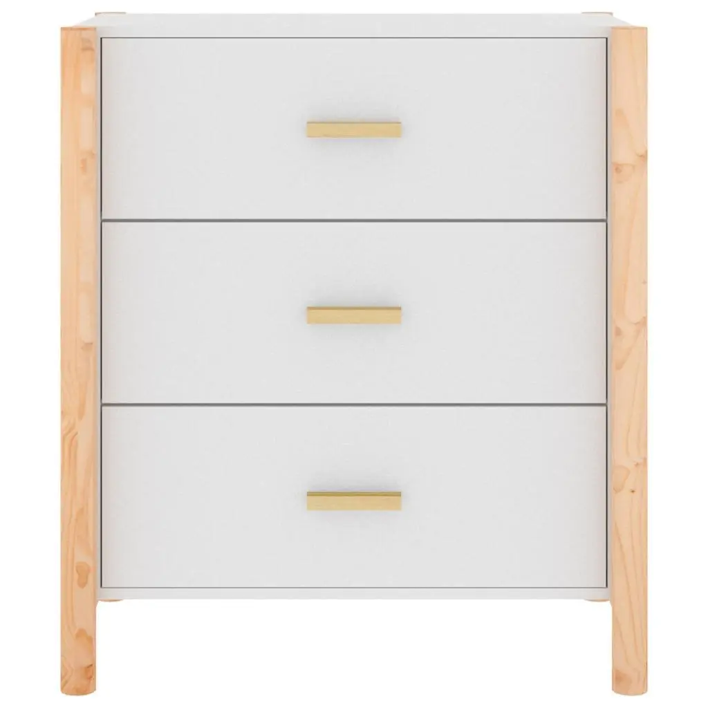 White Sideboard Storage Cabinet 62x38x70cm