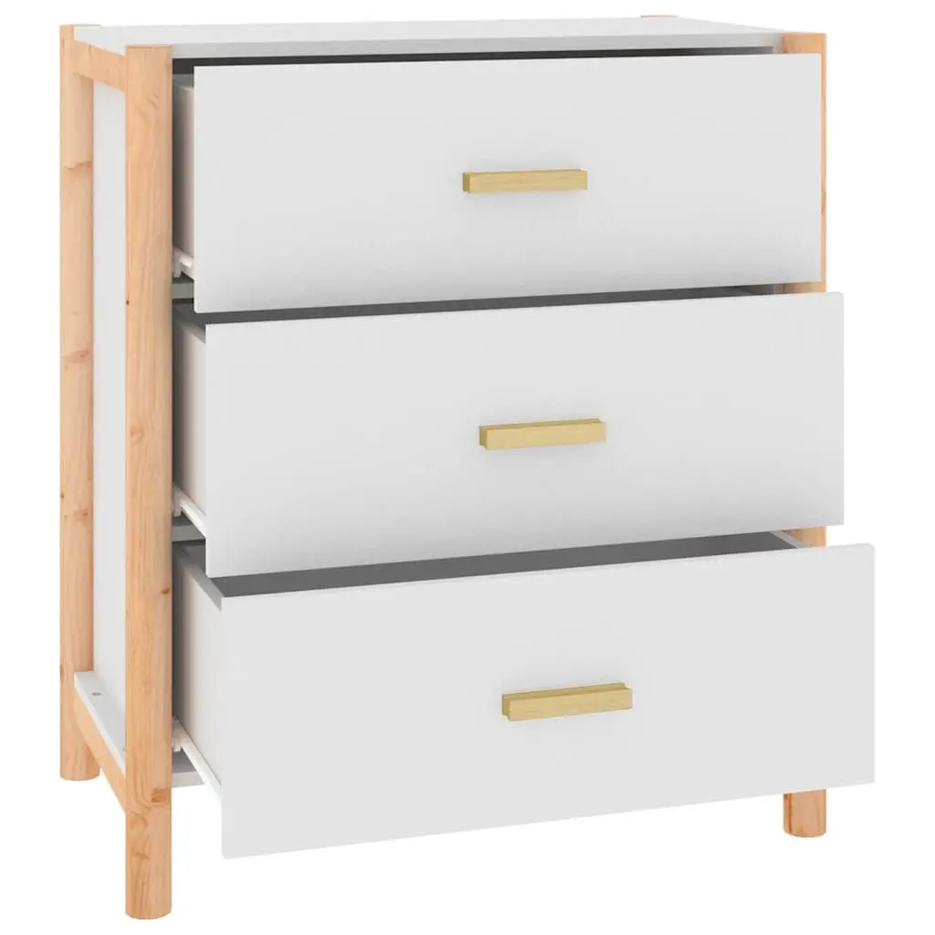 White Sideboard Storage Cabinet 62x38x70cm