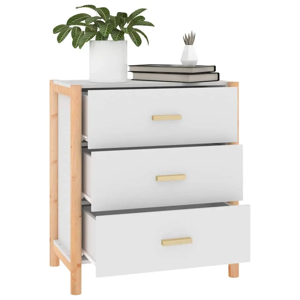 White Sideboard Storage Cabinet 62x38x70cm
