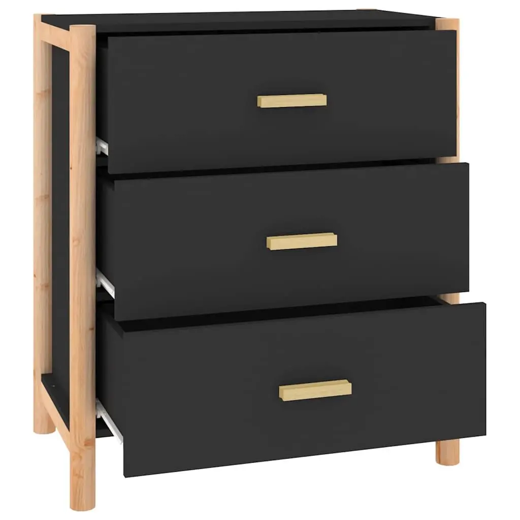 Sideboard Black 62x38x70 cm Storage Cabinet Engineered Wood Furniture