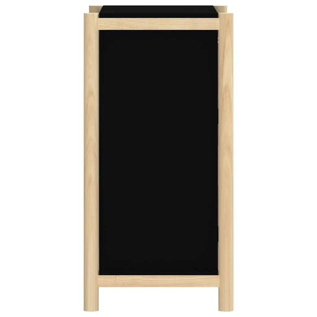 Storage Buffet Sideboard Cabinet Engineered Wood 62x38x75cm Black Furniture
