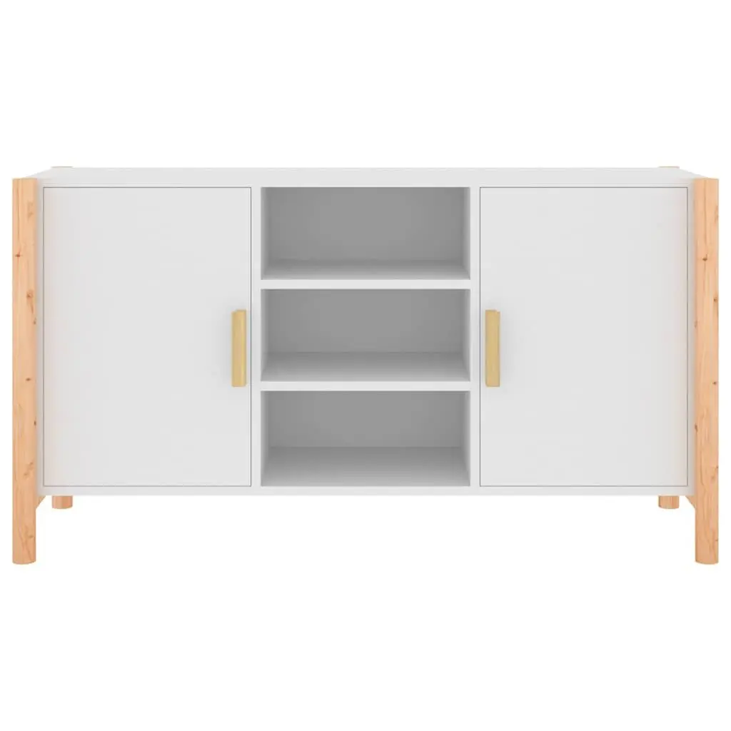 White Sideboard 107x38x60cm Storage Cabinet Engineered Wood Buffet Furniture