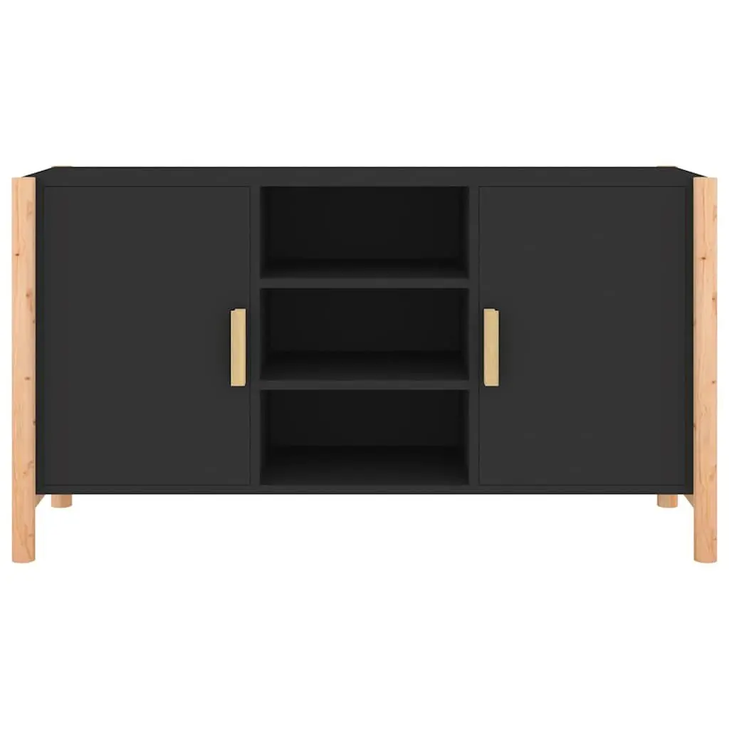 Sideboard Black Storage Cabinet 107x38x60 cm Engineered Wood Buffet Table