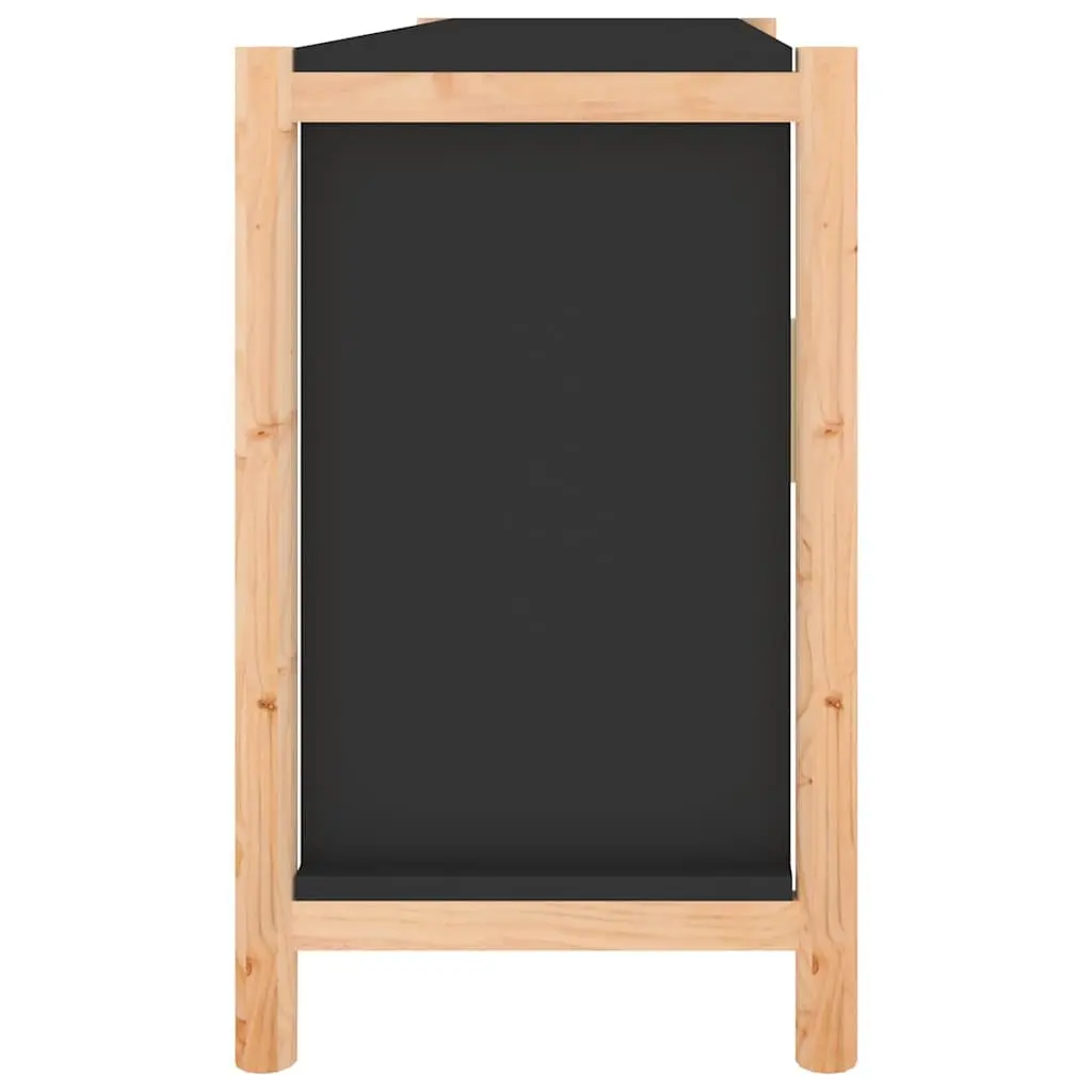Sideboard Black Storage Cabinet 107x38x60 cm Engineered Wood Buffet Table