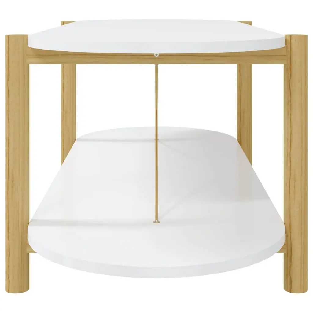 Coffee Table Engineered Wood White 110 x 48 x 40 cm