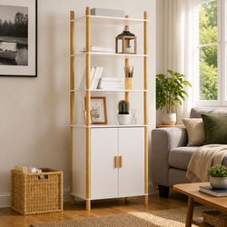 Practical White Highboard Storage for Your Home 60x40x173cm