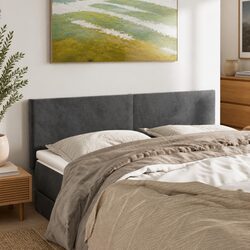 Practical Dark Grey Headboard for Comfort and Support