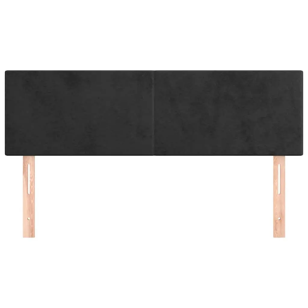 Velvet Headboard Black Adjustable Height Bedroom Furniture Support