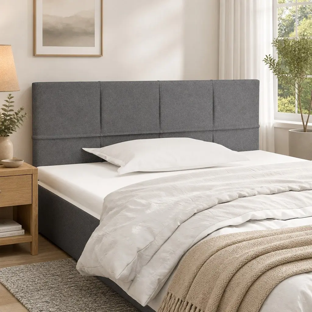 Dark Grey Headboard for Reading and Relaxing