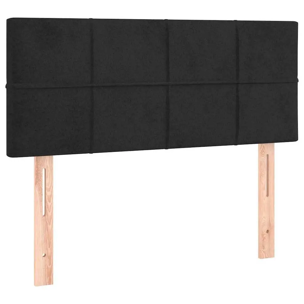 Headboard Black 100 cm Velvet Bed Upholstered Bedroom Furniture Cushioned Back