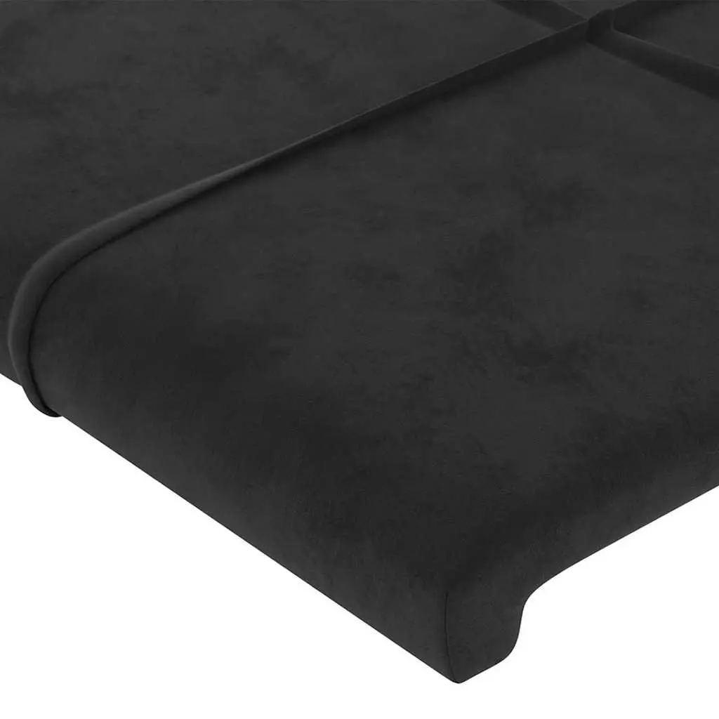 Headboard Black 100 cm Velvet Bed Upholstered Bedroom Furniture Cushioned Back