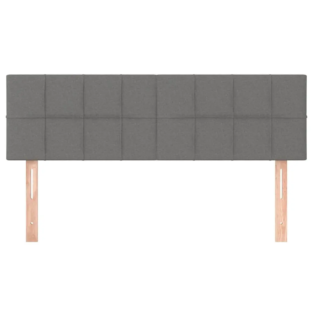Fabric Headboard Grey Adjustable Height Bedroom Bed Back Support Wooden Legs