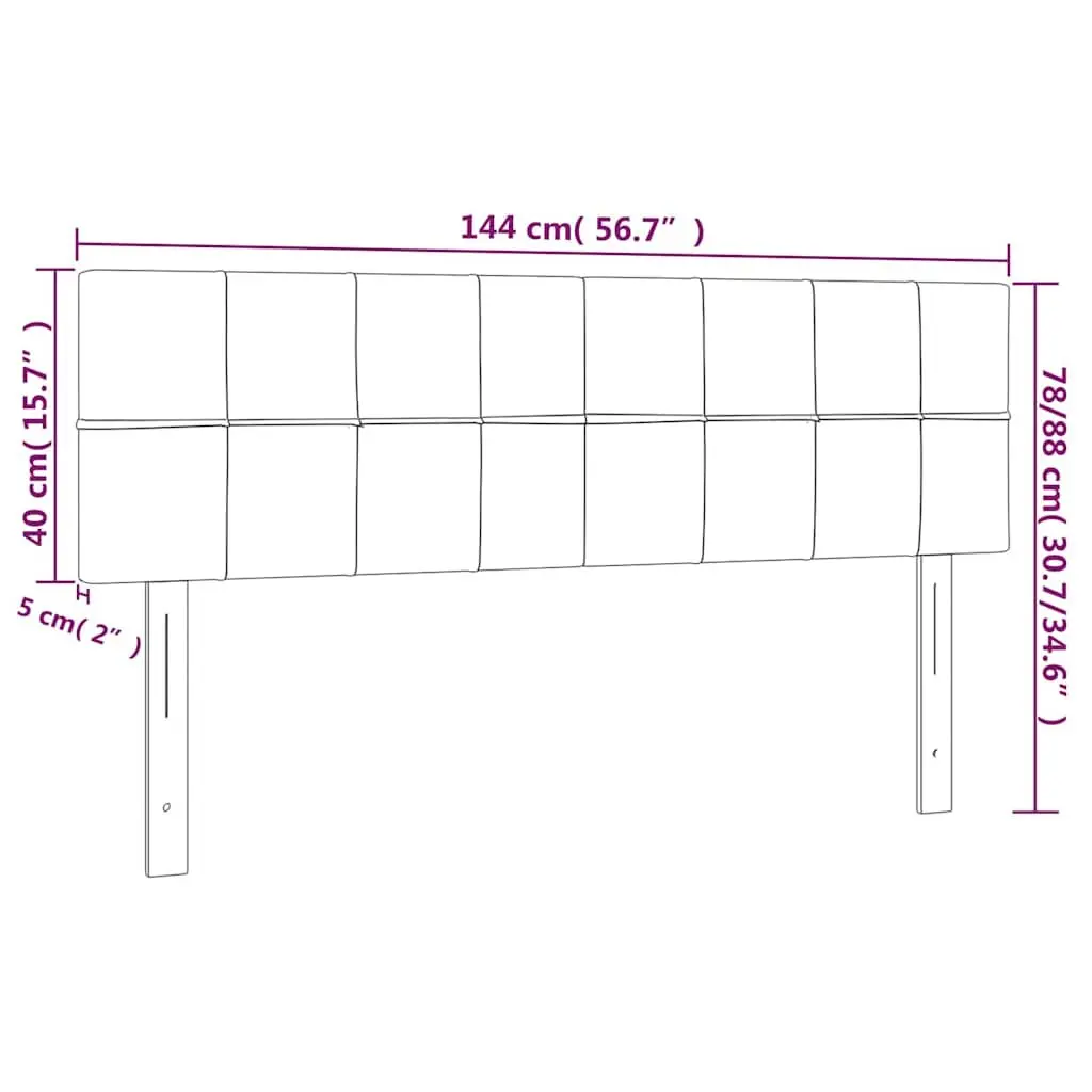 Black Fabric Headboard with Wooden Legs Adjustable Height Bedroom Bed Accessory