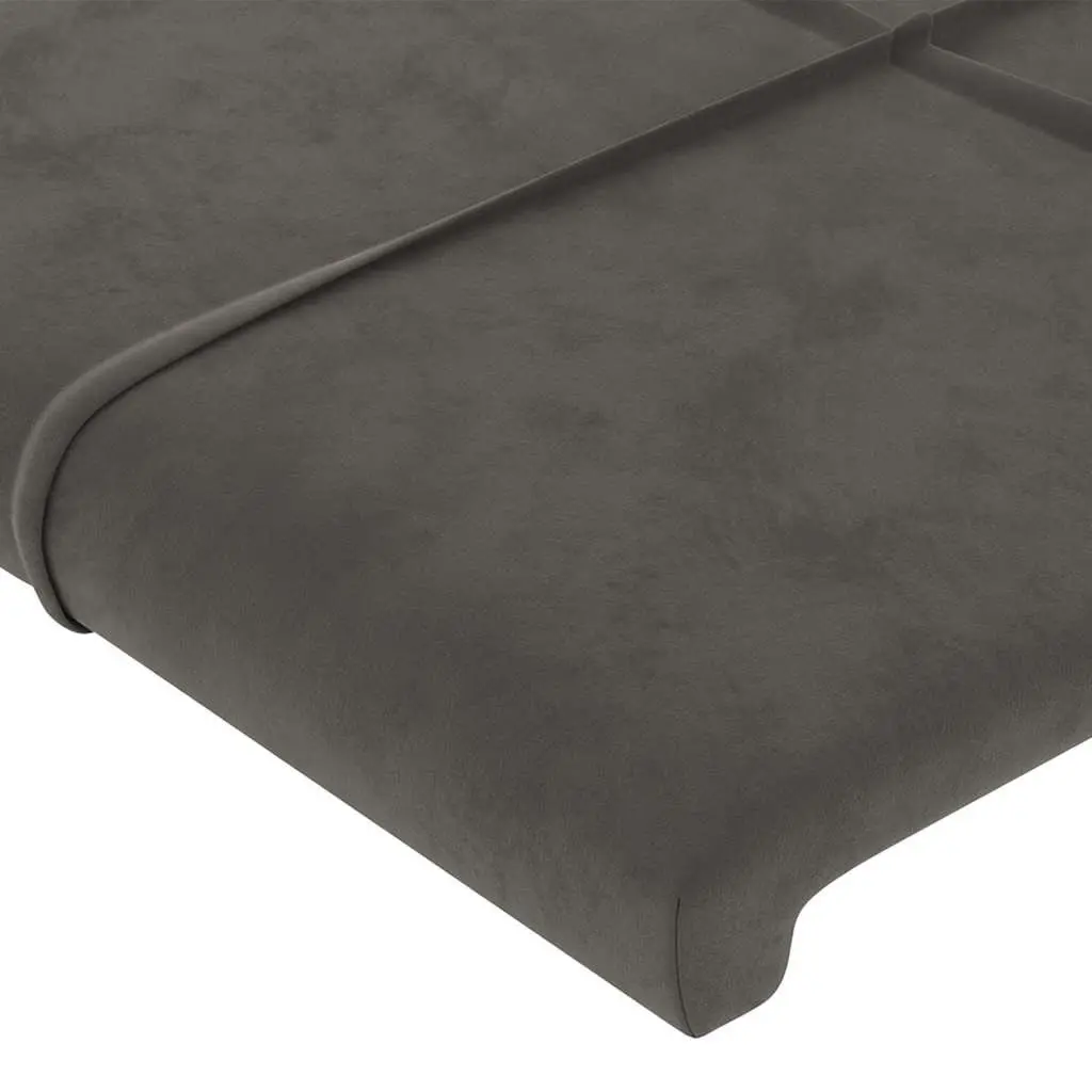 Headboard Adjustable Height 160cm Dark Grey Velvet Wooden Legs Bedroom Furniture