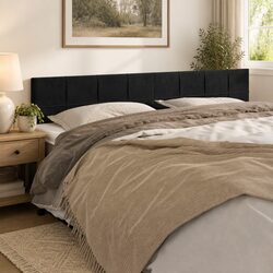 Functional Black Velvet Headboard for Your Bedroom