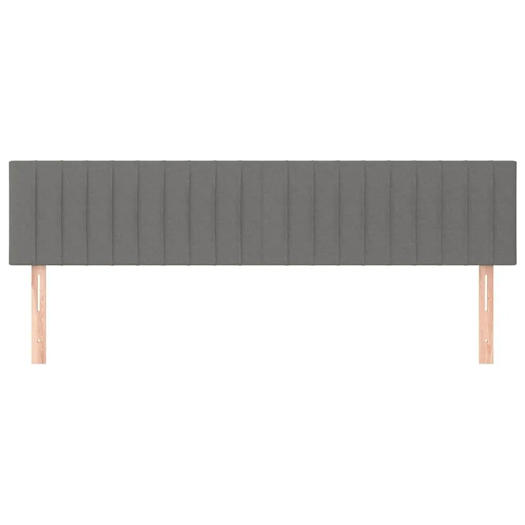 Adjustable Height Fabric Headboard Dark Grey 200x5x78/88 cm for Bedroom Furniture