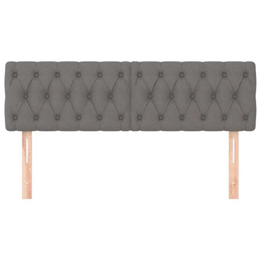 Headboard Dark Grey 160x7x78/88 cm Fabric Bedroom Bed Head Support Adjustable