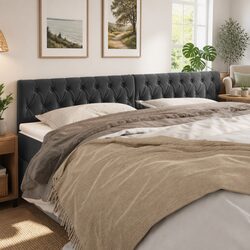 Practical Grey Velvet Headboard for Your Home