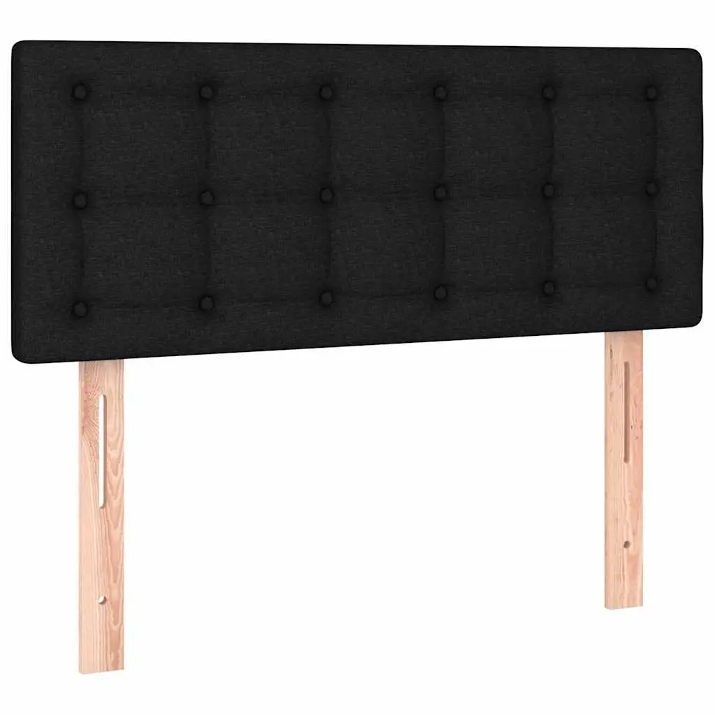 Black Fabric Headboard for Reading in Bed