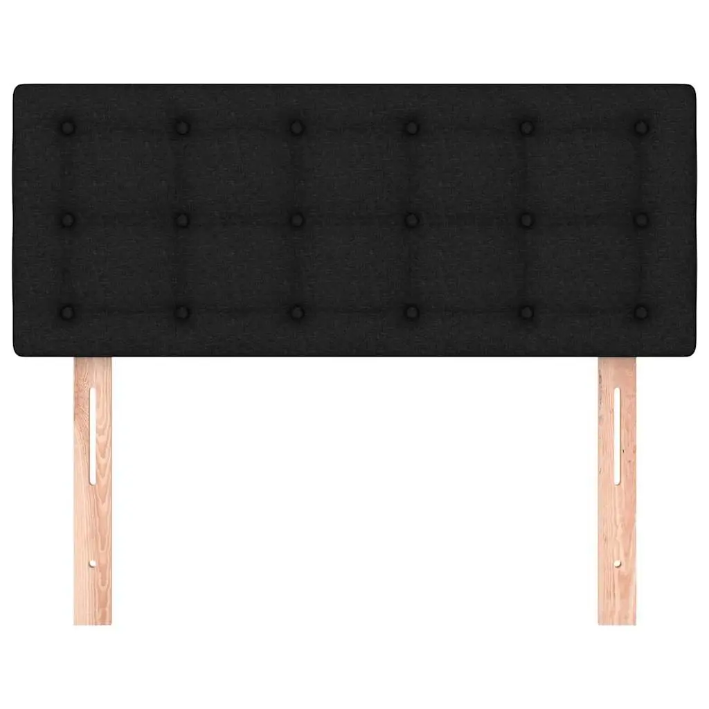 Black Fabric Headboard for Reading in Bed