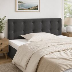 Practical Dark Grey Velvet Headboard for Everyday Use
