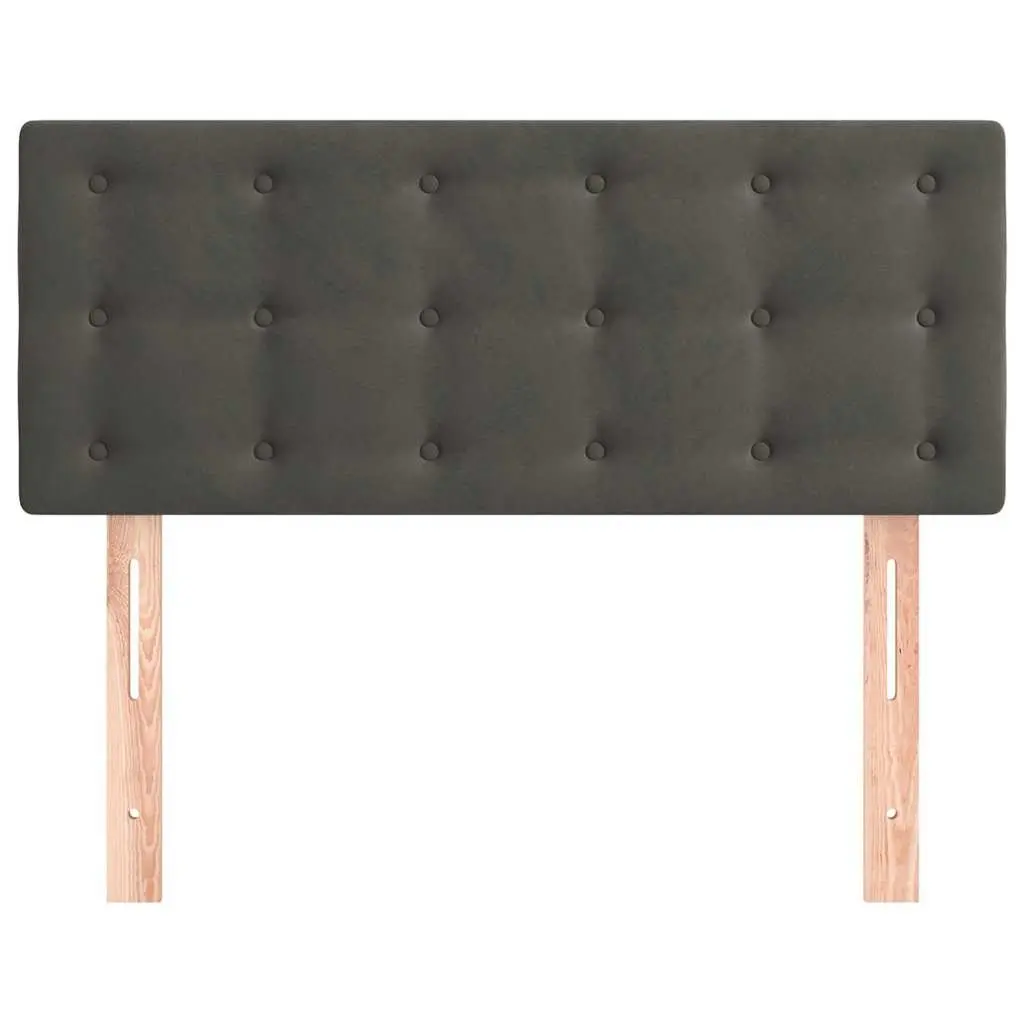 Headboard Velvet Dark Grey 100 cm Wooden Adjustable Height Bedroom Furniture
