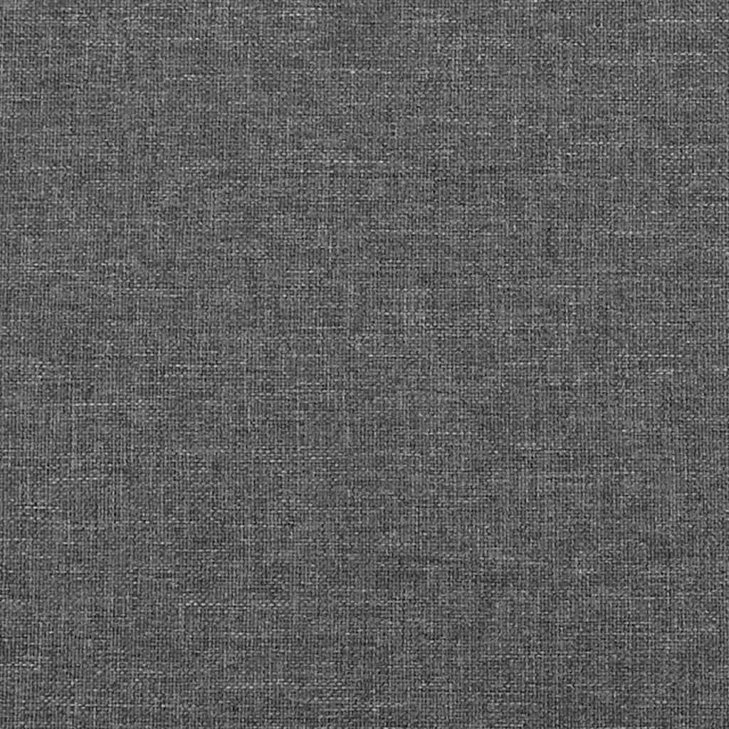 Grey Fabric Headboard Adjustable Height Bed Support Wooden Legs 144x5x78/88 cm