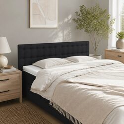 Functional Black Fabric Headboard for Cozy Spaces