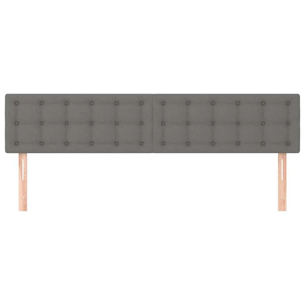 Headboard Fabric Dark Grey 160x5x78/88cm Adjustable Height Bedroom Support