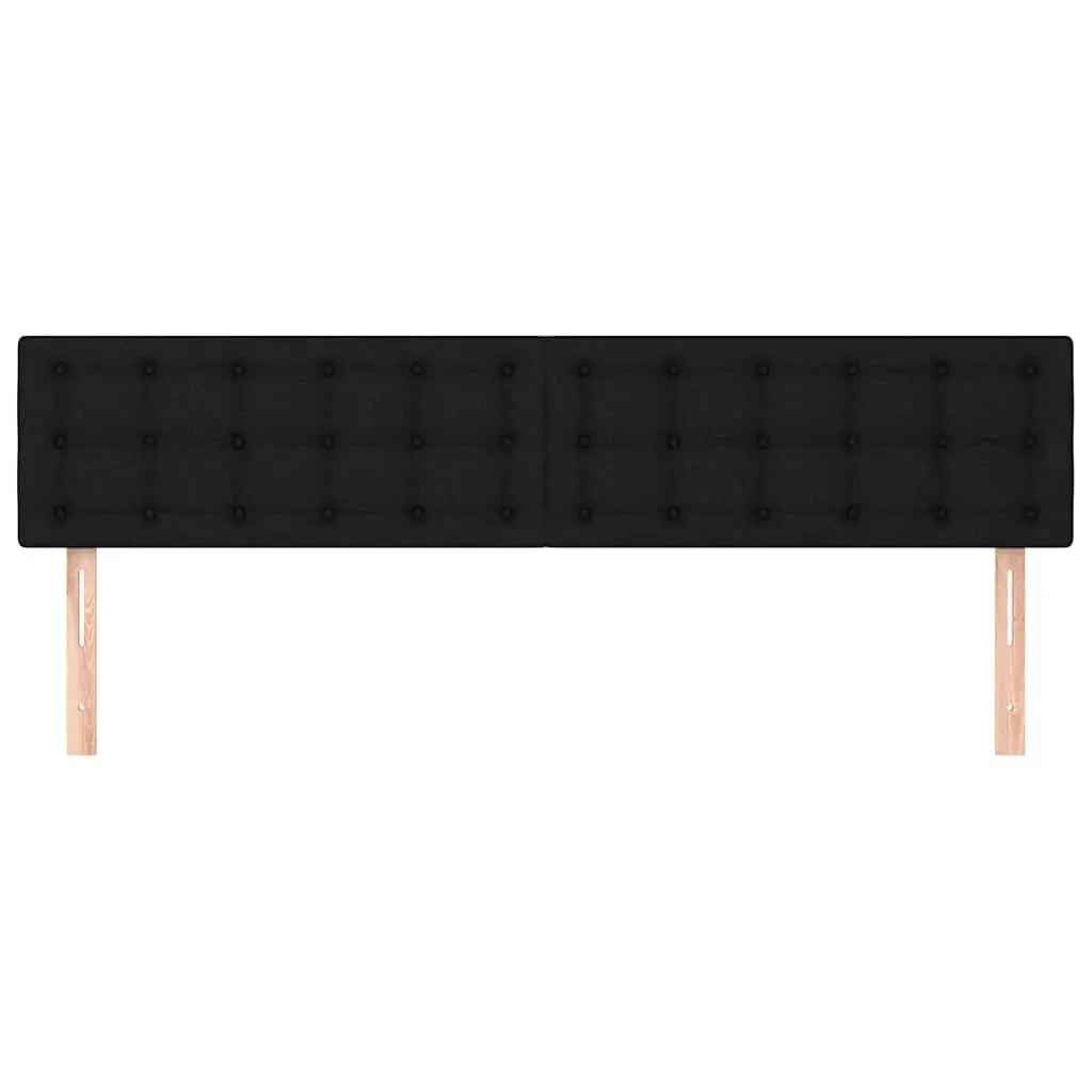 Headboard Fabric Adjustable Height 160x5x78/88 cm Black Bedroom Support