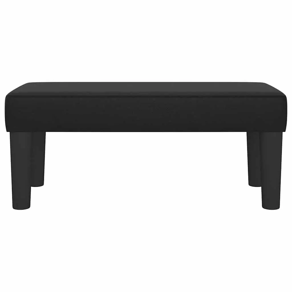 Faux Leather Bench Padded Foam Seat Black 70x30x30cm Entryway Living Room Furniture