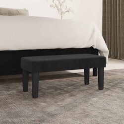Versatile Black Velvet Bench for Living Spaces