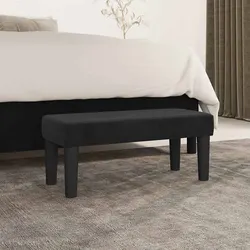 Versatile Black Velvet Bench for Living Spaces