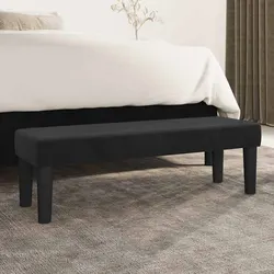 Black Velvet Bench for Versatile Home Use