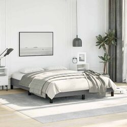 Functional Grey Fabric Double Bed Frame 137x187 cm