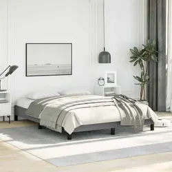 Functional Grey Fabric Double Bed Frame 137x187 cm