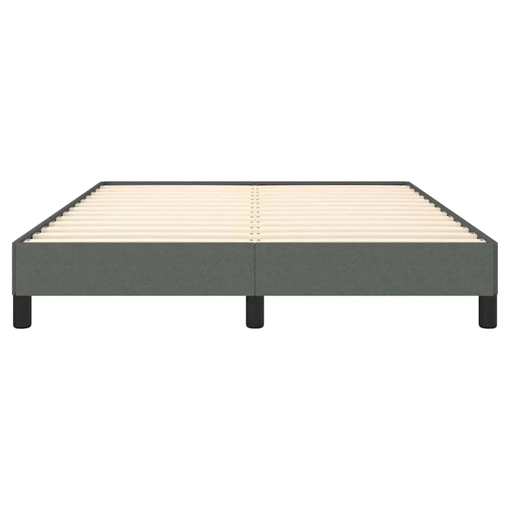 Double Bed Frame Fabric Upholstered 137x187 cm Grey