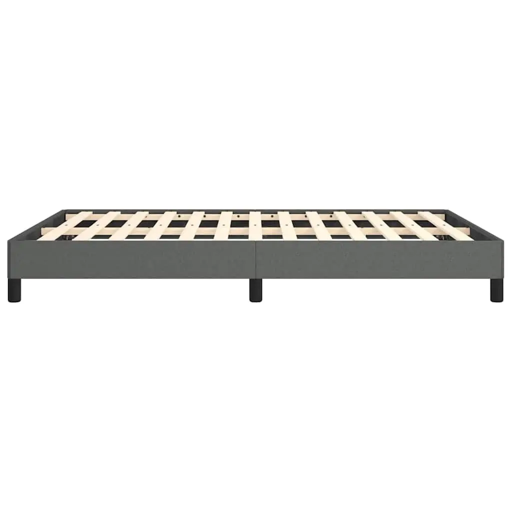 Double Bed Frame Fabric Upholstered 137x187 cm Grey