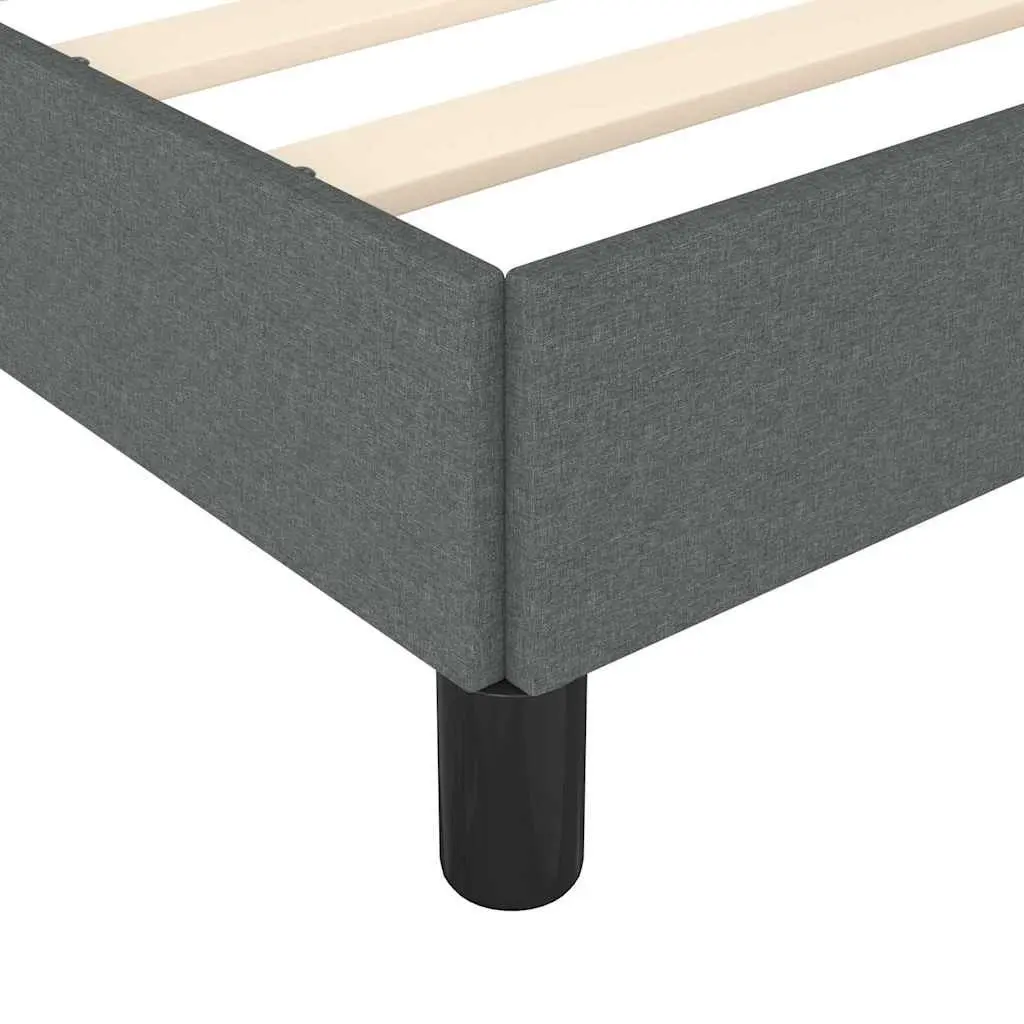 Queen Bed Frame Fabric Upholstered 152x203 cm Grey